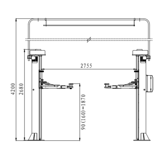 Podnośnik 2-kolumnowy śrubowy Bestlift 240S PRO